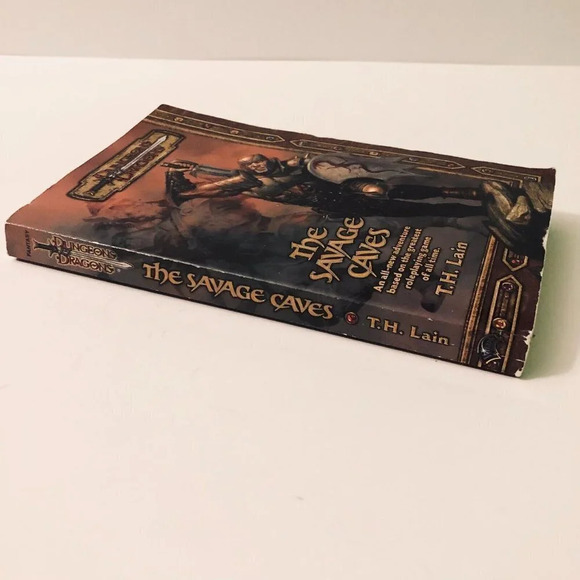2002 The Savage Caves Dungeons Dragons Novel T H  Lain Print Wizards of Coast - Picture 5 of 16